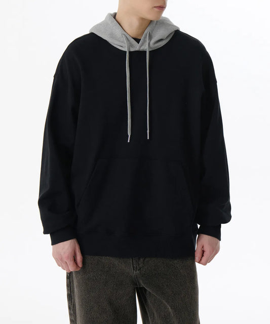 Oversized Two-Tone Hooded Sweatshirt