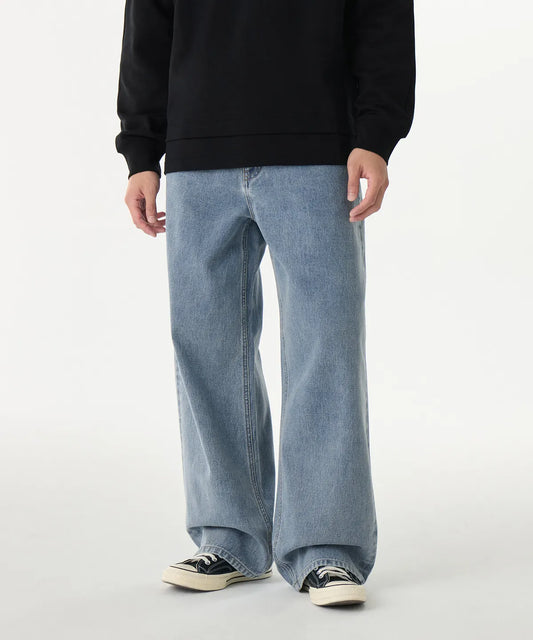 Big Wide Denim Pants [Light Indigo]