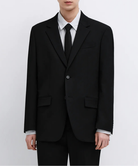 Relaxed Basic Blazer [Black]