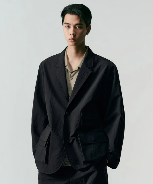 [City Leisure] Loose Fit Utility Blazer [Black]