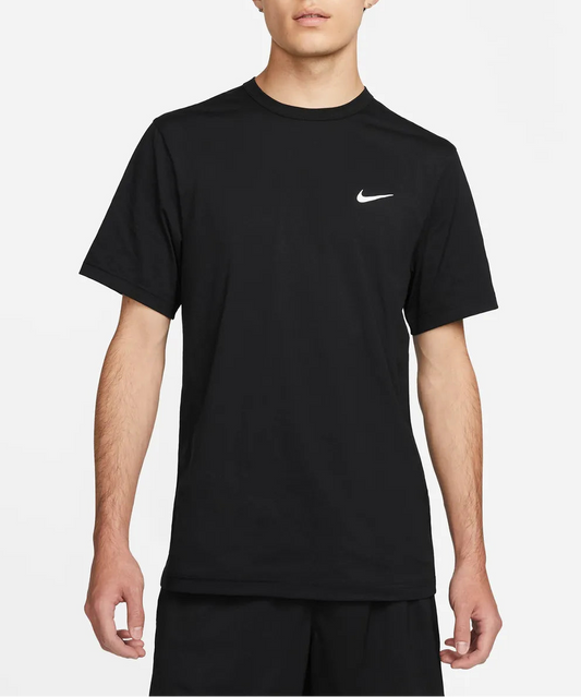 Nike Dry Fit UV Hibus Short Sleeve Fitness Top M - Black White DV9840-010