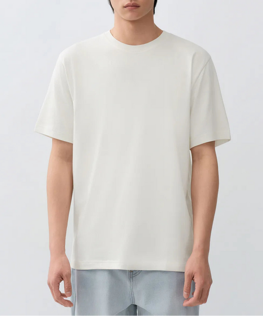 [Cool Standard] Regular Crew Neck T-shirt [Cream]