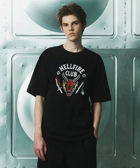 [Stranger Things Collaboration] HELLFIRE CLUB T-shirt 1 [Black]