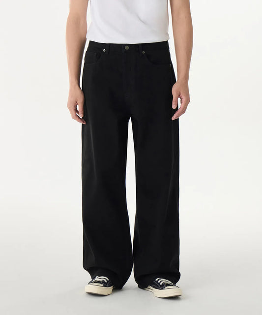 Big Wide Denim Pants [Black]