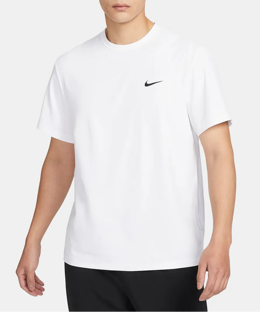Nike Dry Fit UV Hibus Short Sleeve Fitness Top M - White Black DV9840-100