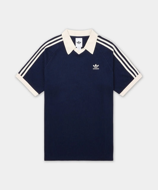 Adidas Waffle Short-Sleeved Polo Shirt - Navy KB5461