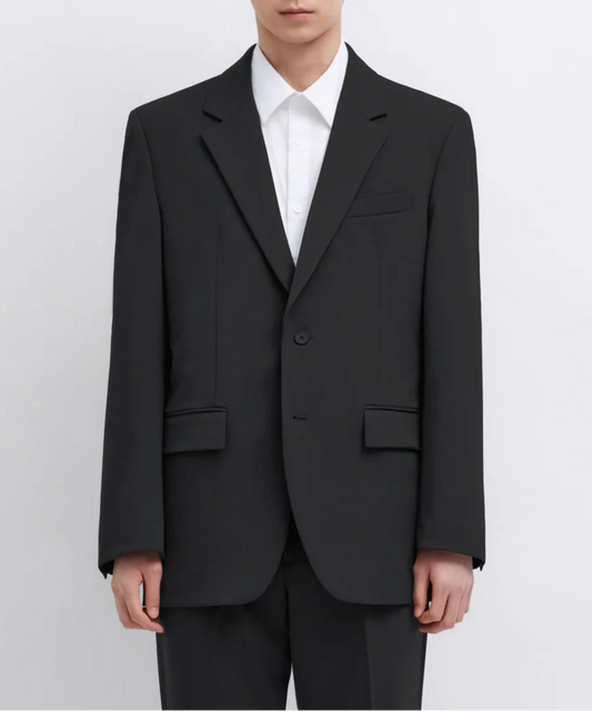 Relaxed Basick Blazer [Dark Gray]